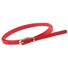 Image of Women Ladies Fashion Skinny Thin Faux Leather Waist Belt Adjustable Soft Belt
