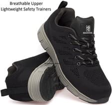 Image of WOMENS ULTRA LIGHTWEIGHT STEEL TOE CAP SAFETY WORK SHOES TRAINER LADIES BOOTS SZ