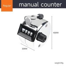 Image of 1x Mechanical Hand Tally Counter 4 Digit Manual Clicker Number Counter Tool UK