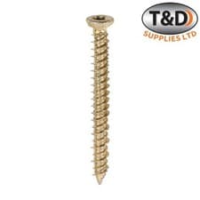 Image of Timco 7.5x70mm Concrete Screws - TX - Flat Countersunk Yellow Fixing – 100Pack