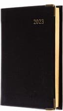 Image of Collins Classic Regal Week to View Pocket Diary Black With Pen Black 392VP 2023