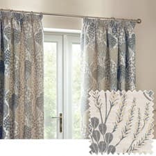 Image of Wylder Ophelia Floral Room Darkening Pencil Pleat Curtain Pair | Various Colours