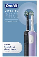Image of Pack of 2 Oral-B Vitality Pro Duo Electric Toothbrushes - Black and Purple
