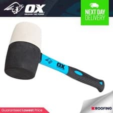 Image of OX T08193 Trade Lightweight Fibreglass Handle Combination Rubber Mallet 32oz