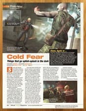 Image of 2005 Cold Fear PS2 Xbox PREVIEW PAGE Print Ad/Poster Authentic Horror Game Art!