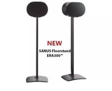 Image of SANUS Speaker Stand fixed Floorstand for Sonos Era 300™ WSSE32 Pair White Black