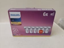 Image of Philips GU10 LED Spot Light Bulbs 6 Pack 4.6W 50W Equivalent Cool White 2700K