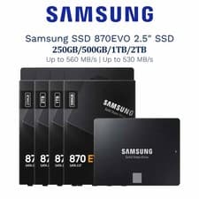 Image of Samsung 870 EVO SATA III 2.5" SSD 250/500GB 1/2TB Internal Solid State Drive Lot