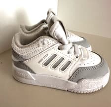 Image of NEW Adidas Originals Drop Step Low Infant Trainers -White & Grey - RRP