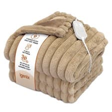 Image of Igenix Electric Heated Throw, Soft Luxury Faux Fur, 160x130cm, Machine Washable