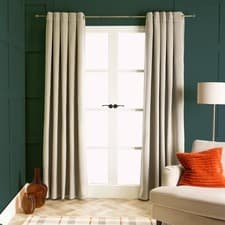 Image of Thermal Matte Velvet Eyelet Curtains 2 Pair Of Ready Made Thick Fabric Ring Top