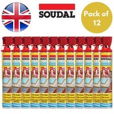 Image of Soudal Genius Gun Insulation Expanding Foam Re-Usable 750ml - Pack of 12