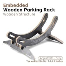 Image of Embedded Wood Adjustable Road MTB Bike Bicycle Stand Parking Floor Rack Grey