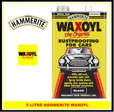 Image of Hammerite 5092949 Waxoyl Rustproofing Refill Can 5 LITRE - BLACK