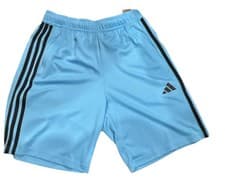 Image of Adidas Men Train Essentials Pique 3-stripes Shorts S Powder Blue New With Tags