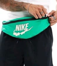 Image of Nike Heritage Waist Pack Bum Bag Shoulder Bag Green White Swoosh New Official 