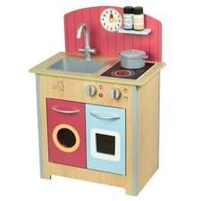 Image of Classic Wooden Play Kitchen, Multicolour, MDF/Plastic, TD-13595A by Teamson Kids