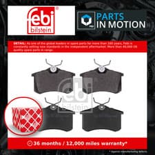 Image of Brake Pads Set fits CITROEN Rear E172204 E172281 1608520380 1608681580 Febi New
