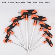 Image of T-Handle Hex Key Allen Key Hexagon Key Keys Set Chromium Vanadium Steel 2mm-12mm