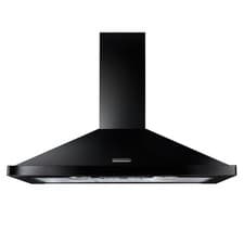 Image of Rangemaster 100cm Chimney Cooker Hood - Black & Chrome RHDC100BLC