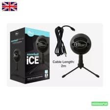 Image of Blue Mic Snowball ICE USB Microphone for Quality Recording & Streaming - Black