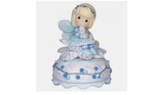 Image of Precious Moments Forest Fairy On Pointsettia Musical Figurine 141111 NEW D