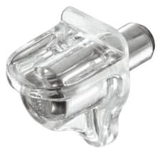 Image of 12 x Clear Glass or Wood Shelf Support Brackets 3mm Hole Shelves