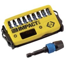 Image of CK Blue Steel 10 Piece Pozi & Ph Impact Rated 1/4" Screwdriver Bits/Holder,T4510