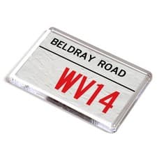 Image of FRIDGE MAGNET - Beldray Road WV14 - UK Postcode