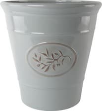 Image of Embossed Olive Ceramic Design Plastic Planter - Trough or Pot - Indoor Outdoor