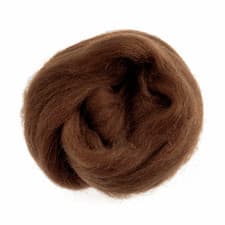 Image of Natural Wool Roving: 10g: Fudge