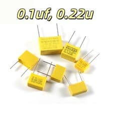 Image of X2 Safety Capacitor 0.1uf, 0.22uf, 1.33uf, 0.47uf 275V AC Pitch 10mm 15mm 22mm