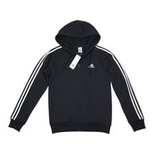 Image of Adidas 3-Stripe Full Zip Track Jacket Hoodie Sweatshirt Regular Fit Men S Black