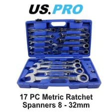 Image of US PRO 20PC 8 - 32mm Metric Gear Ratchet Combination Spanner Wrench Set 3236