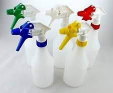 Image of 5 x Trigger Spray Bottles 750ml, Amazon Multi Colour chemical resistant heads