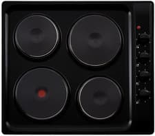 Image of Cookology Solid Plate Hob 60cm Electric Built-In 4 Zone - Black SEP602BK