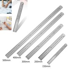 Image of Stainless Steel Straight Ruler Precision Double Sided Measuring 15-40cm UK