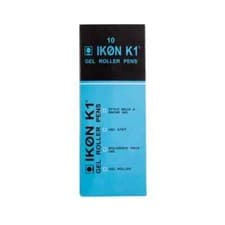 Image of Black Gel Pens Transparent Barrel Medium Tip (Pack of 10) WX21716