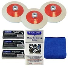 Image of Angle Grinder Metal Polishing Buffing Kit Steel Stainless Steel 7pc - Pro-Max