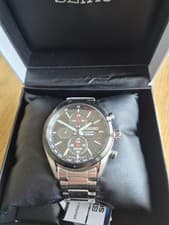 Image of Seiko Macchina Sportiva Solar Chronograph (Ref. SSC803P1) Brand New In Box