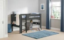 Image of Anthracite Grey Mid Sleeper Bed Frame L196cm x D104cm x H121cm PACE