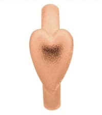 Image of Authentic 18K Gold 925 Sterling Silver Brushed Heart Spacer European Charm Bead