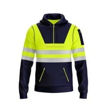 Image of Hi Viz Vis High Visibility Safety Work Security Pocket Pullover Hoody Sweatshirt