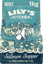 Image of Lily's Kitchen Salmon Supper Natural Grain Free Complete Adult Dry Dog Food 1kg