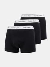 Image of Men's Calvin Klein CK 3 Pack Trunk Boxer Brief, ALL BLACK WHITE BELT