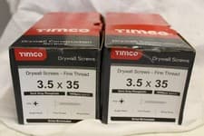 Image of 1000 x 2 box (2000) Timco Drywall Screws Fine Thread Sharp Point 3.5 x 35