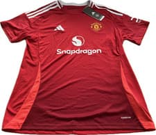 Image of Manchester United Womens adidas Home Football Shirt 2024-25 Large New