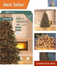 Image of 1000 LED Christmas Tree Timer Lights Premier Multi Action Lights Vintage Gold