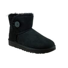 Image of UGG Women’s Black Suede Ankle Boots Real Fur Fall/Winter Comfort Warm Iconic