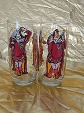 Image of Set Of 2pc Vintage Burger King Duke Of Doubt Collectible Glasses